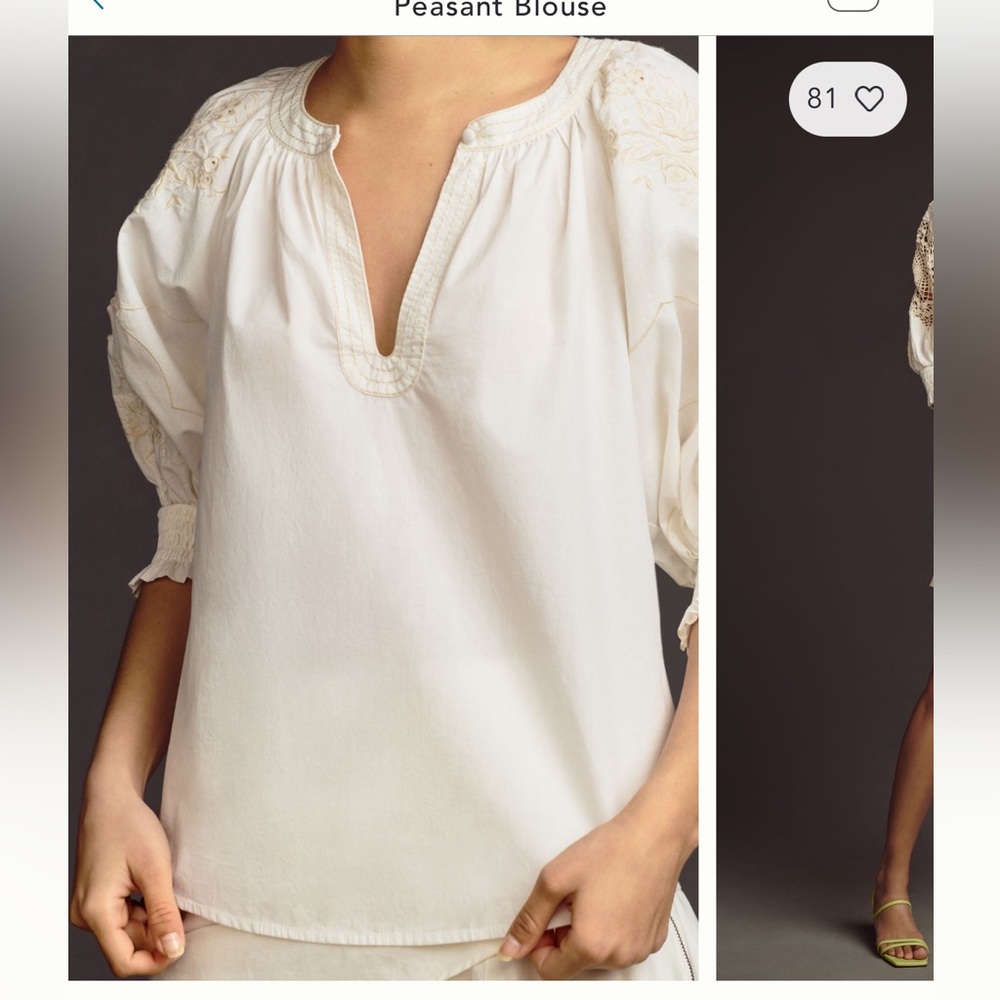 NWT! Anthropologie Crochet Pleasant Blouse